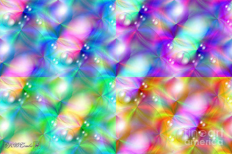 Spectrum Lights Balls and Bubbles Series I Pop Art Digital Art by J McCombie