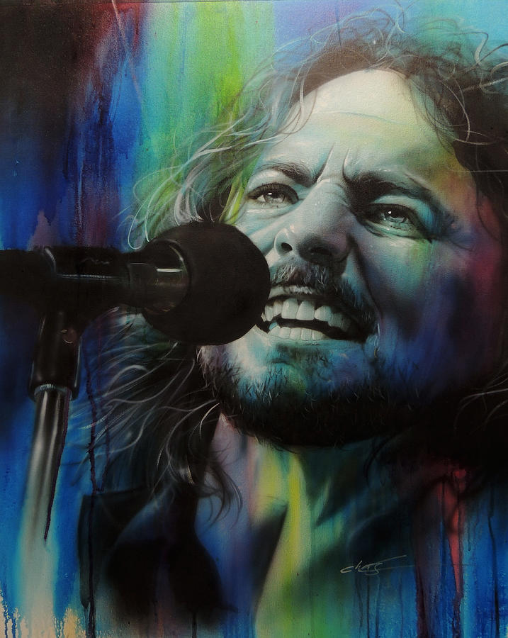 Pearl Jam Painting - Spectrum of Vedder by Christian Chapman Art