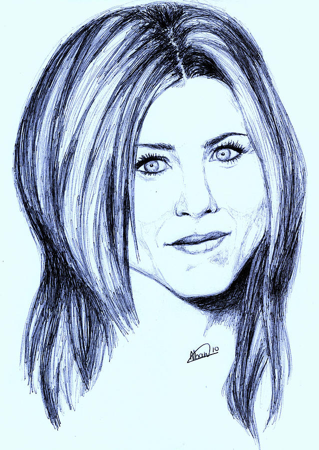 Speed Drawing of Jennifer Aniston  Drawing by Alban Dizdari