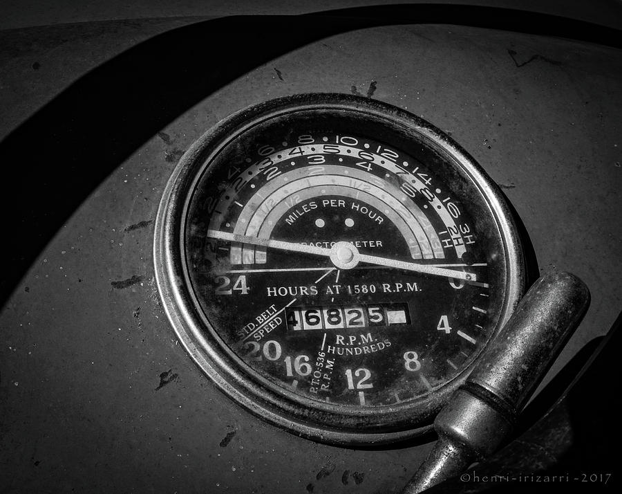 Speedometer of a Massey Ferguson Farm Tractor Photograph by Henri Irizarri