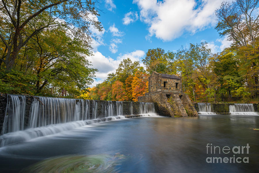 Speedwell Dam Fall Foliage Photograph by Michael Ver Sprill