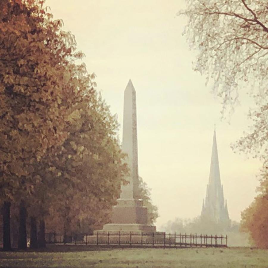 London Photograph - Speke’s Column & St Mary Abbots by Steve Dunlop