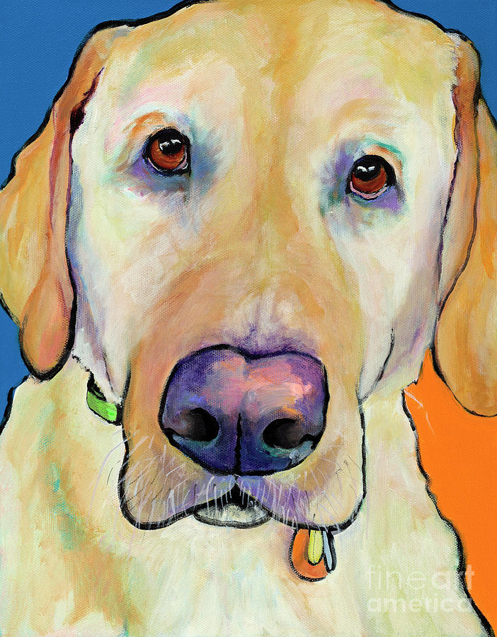 Yellow Lab Painting - Spenser by Pat Saunders-White