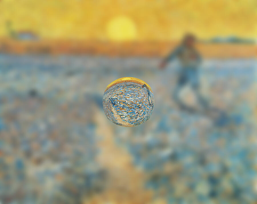 Sphere 12 van Gogh Digital Art by David Bridburg