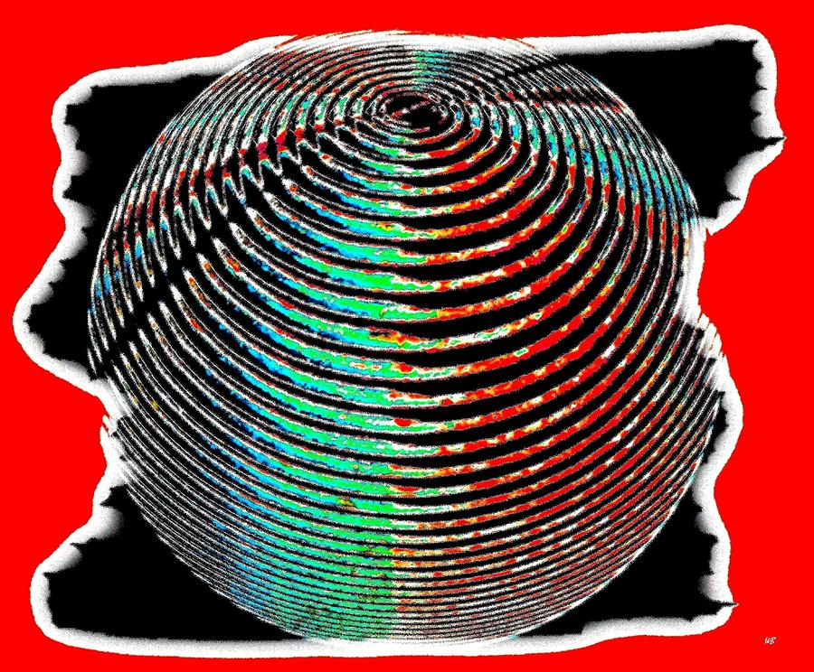 Sphere In Red Digital Art by Will Borden