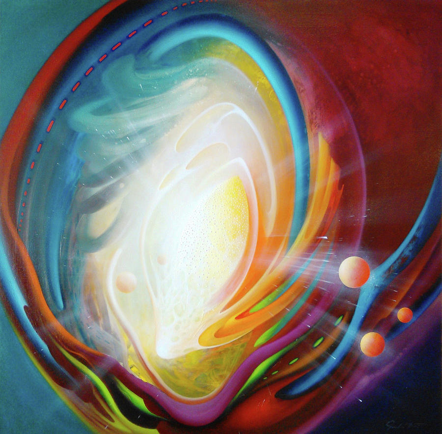 Space Painting - Sphere  Li  by Drazen Pavlovic