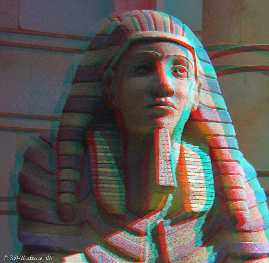 Sphinx - Use Red-Cyan 3D glasses Photograph by Brian Wallace