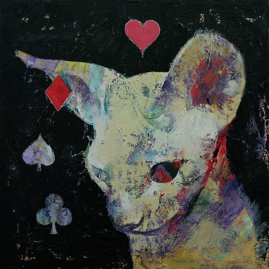 Sphynx Cat Lover Painting by Michael Creese