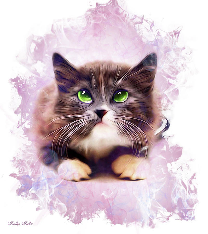 Spice Kitty Digital Art by Kathy Kelly