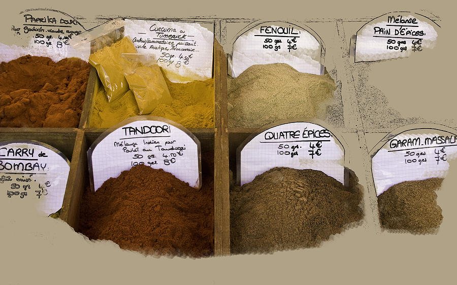 Sign Photograph - Spice Market by CJ Middendorf