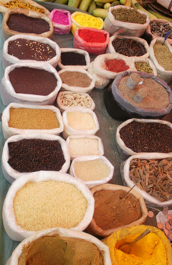 Spices Photograph - Spices at market fair by Umesh U V