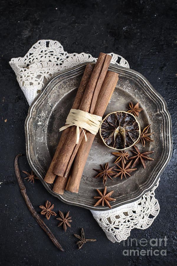 Spices in silver plate Photograph by Jelena Jovanovic