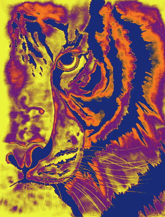 Spicy Tiger Digital Art by Mayhem Mediums