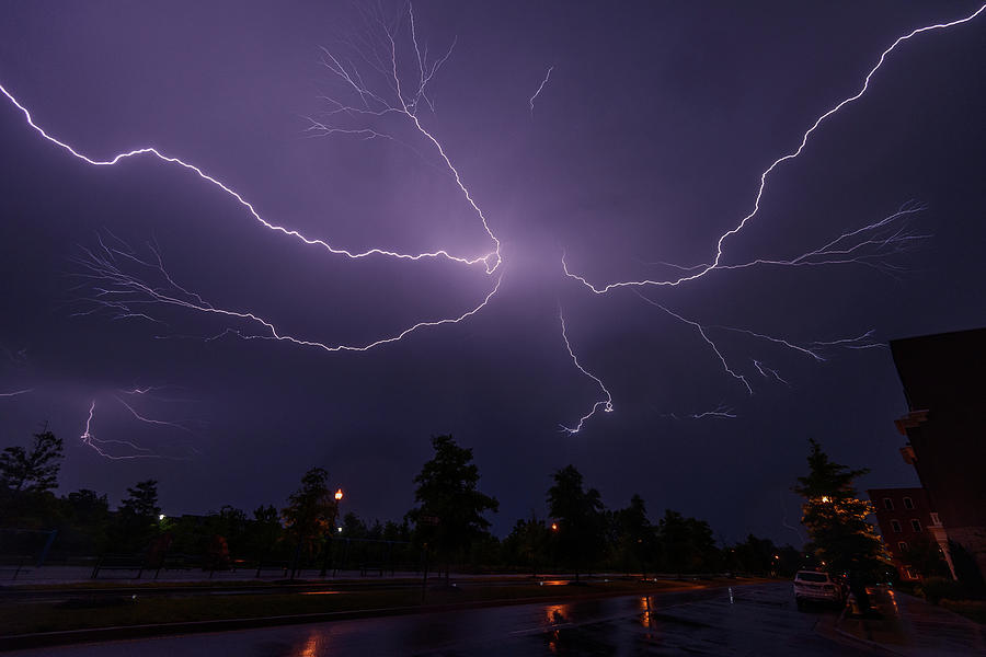 Spider Lightning over DC Photograph by Jeff at JSJ Photography