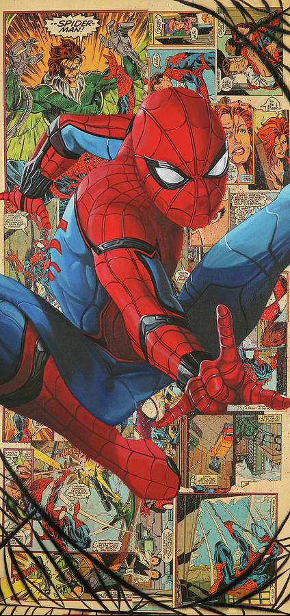 Spider Man Painting by Anthony Jensen - Pixels