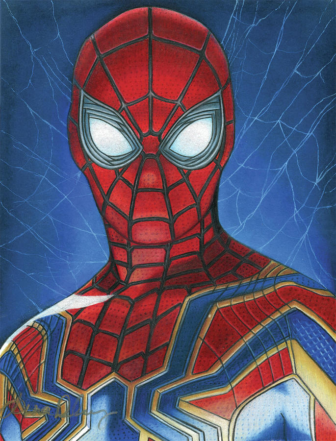 Spider-Man Drawing by Lena DeGregory
