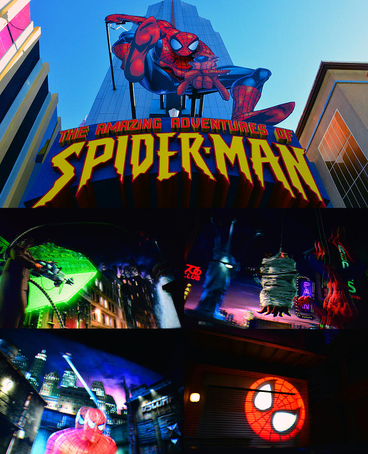 Summer Photograph - Spider Man ride poster A by David Lee Thompson