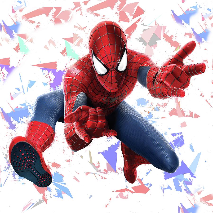 Spider Man Splash Super Hero Series Mixed Media by Movie Poster Prints