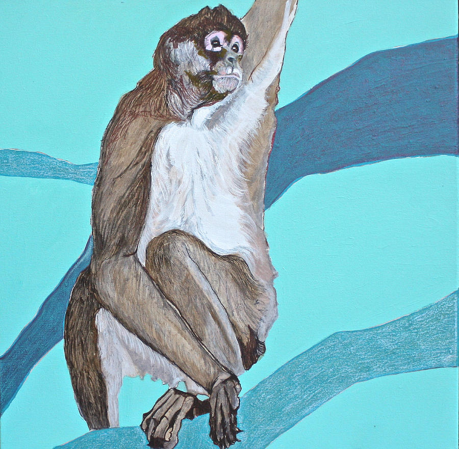 Spider Monkey Painting by Jamie Downs