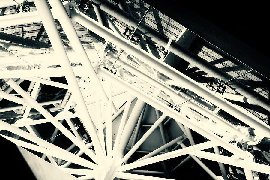 Spider Roof Struts Abstract Photograph by John Williams