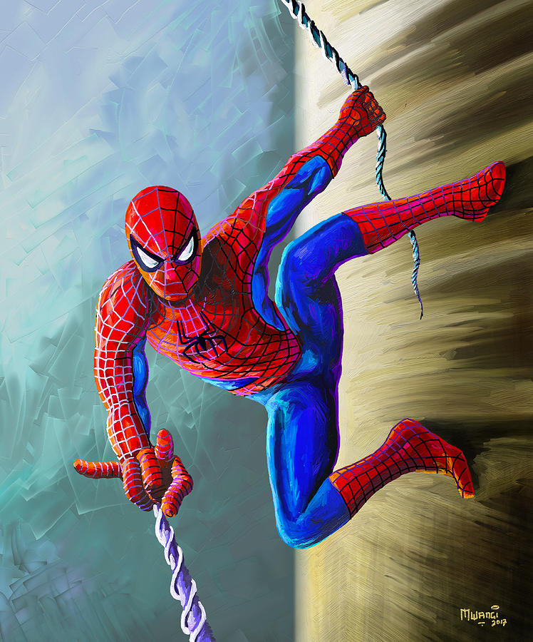 Spiderman Painting by Anthony Mwangi