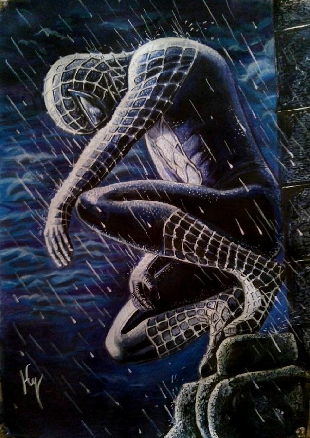 Spiderman Drawing by Kenan Ballack