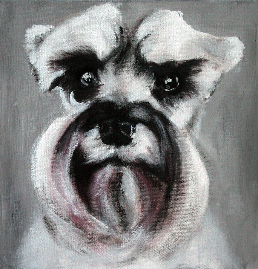 Portrait Painting - Spike 2 by Fiona Jack   