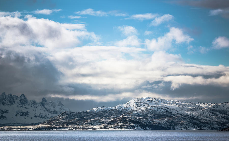 Spildra Island Kvaenangstindan Mountains Troms Norway Photograph by Adam Rainoff