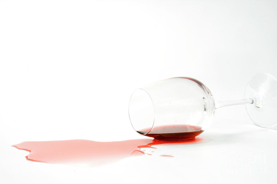 Spilled wine Photograph by Patricia Hofmeester