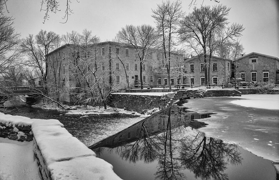 Winter Photograph - Spillway #2 by Jeff Klingler
