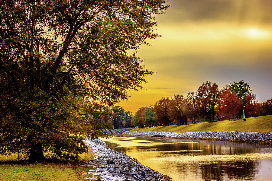 Spillway Canal - Scenic Landscape Photograph by Barry Jones