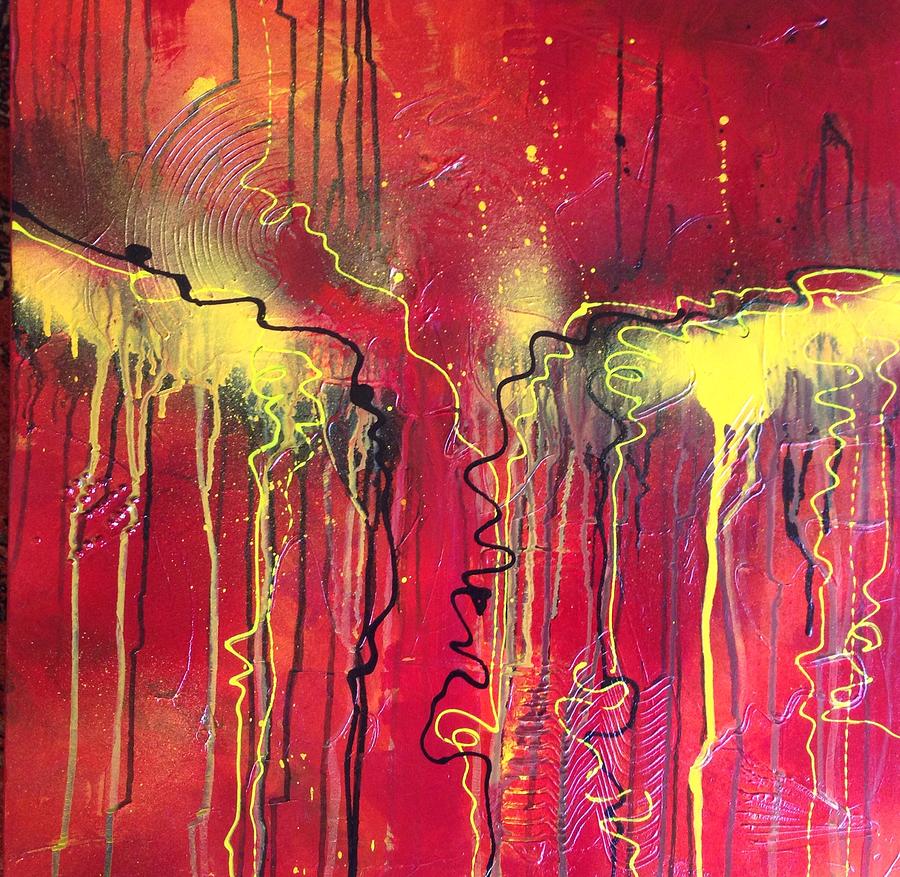 Abstract Painting - Spilt Paint by Susan Fuss