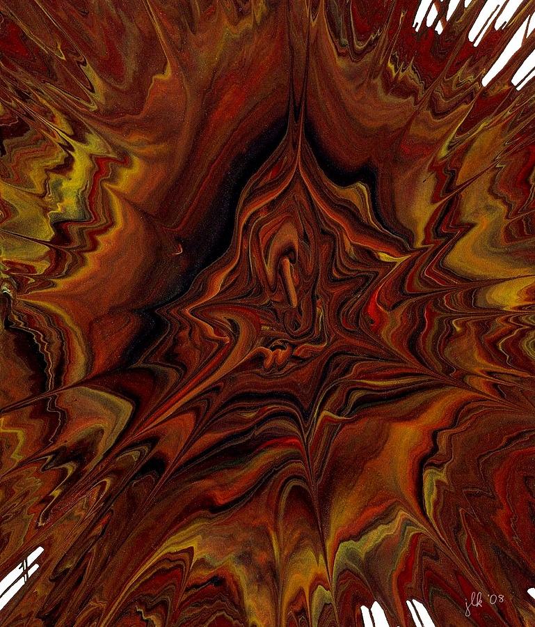 Mushroom Exploding Out of the Vortex Painting by Lori Kingston