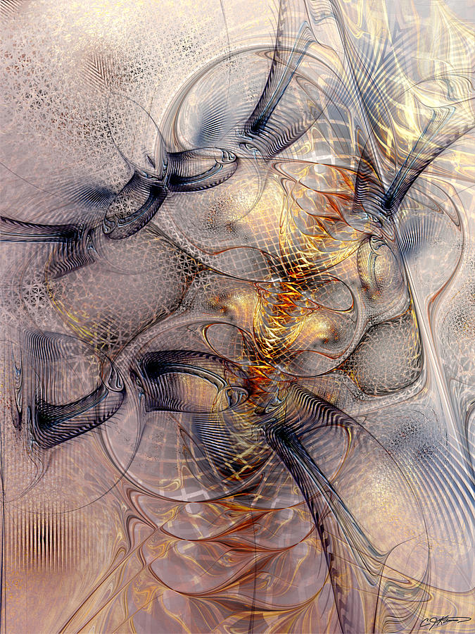 Abstract Digital Art - Spinally Activated by Casey Kotas