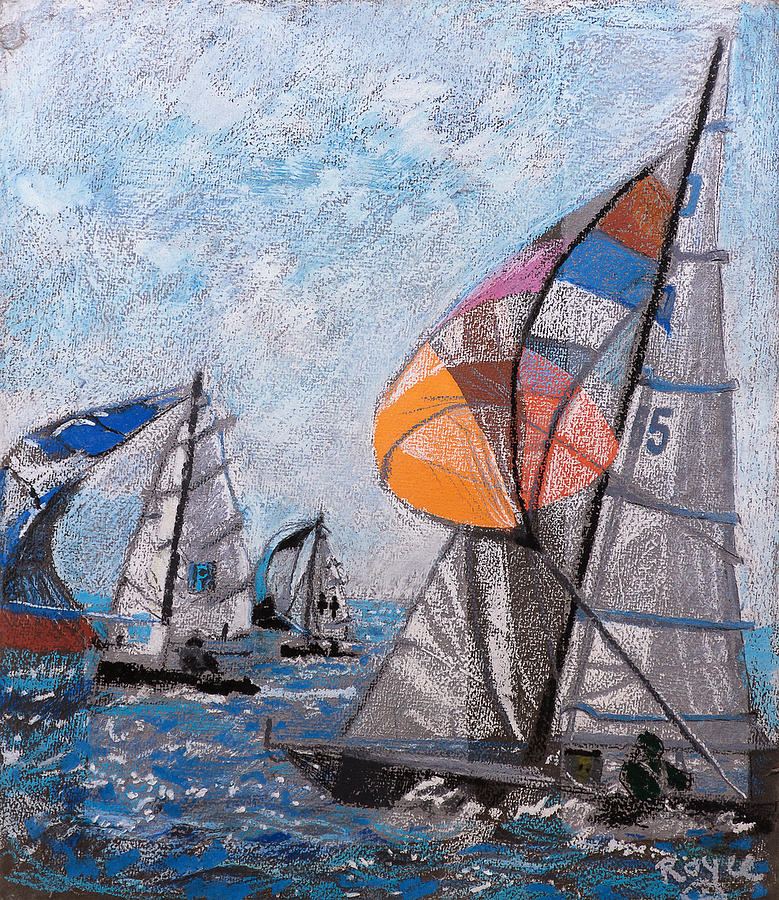 Spinnakers Pastel by Richard Royce | Fine Art America