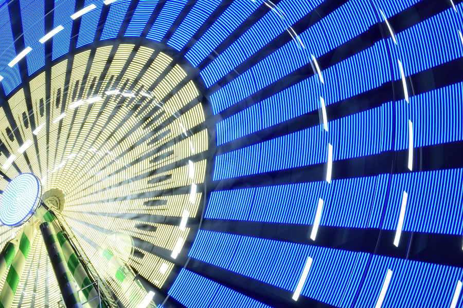 Spinning Ferris Wheel at Night by Steven Liveoak Spinning Ferris Wheel at Night by Steven Liveoak