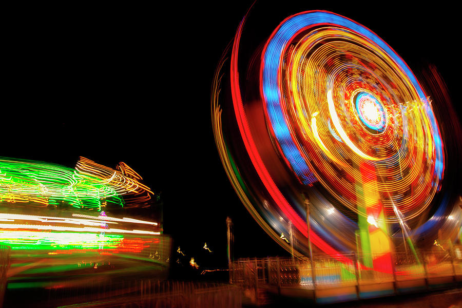 Spinning on a Saturday Night Photograph by Toni Hopper