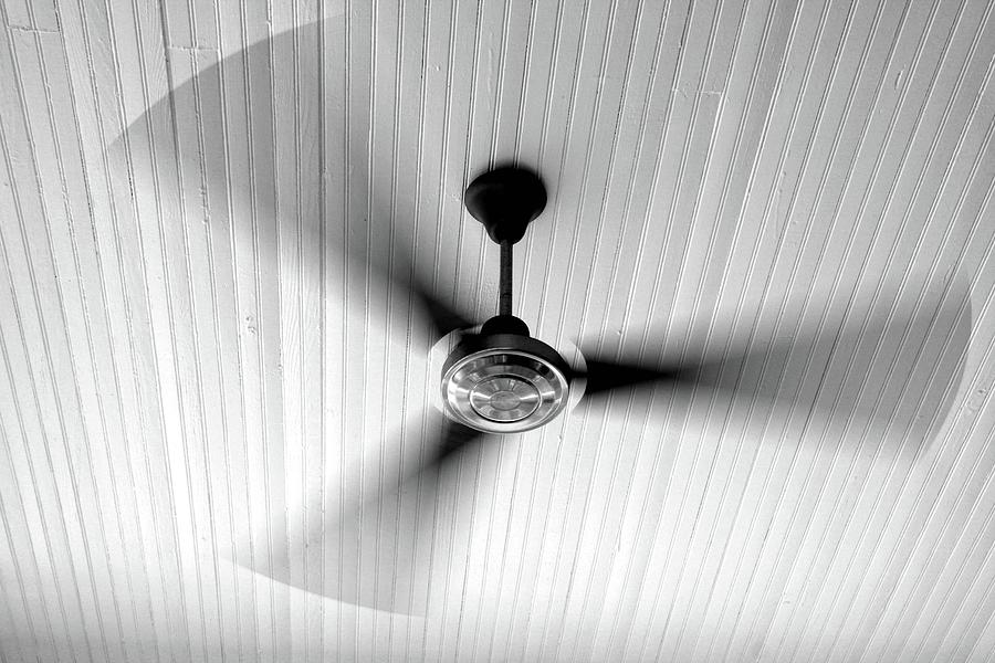 Spinning White Ceiling Fan B