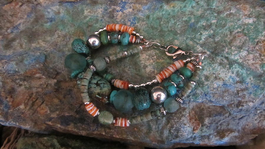 Spiny and Turq. #B016 Jewelry by Barbara Prestridge