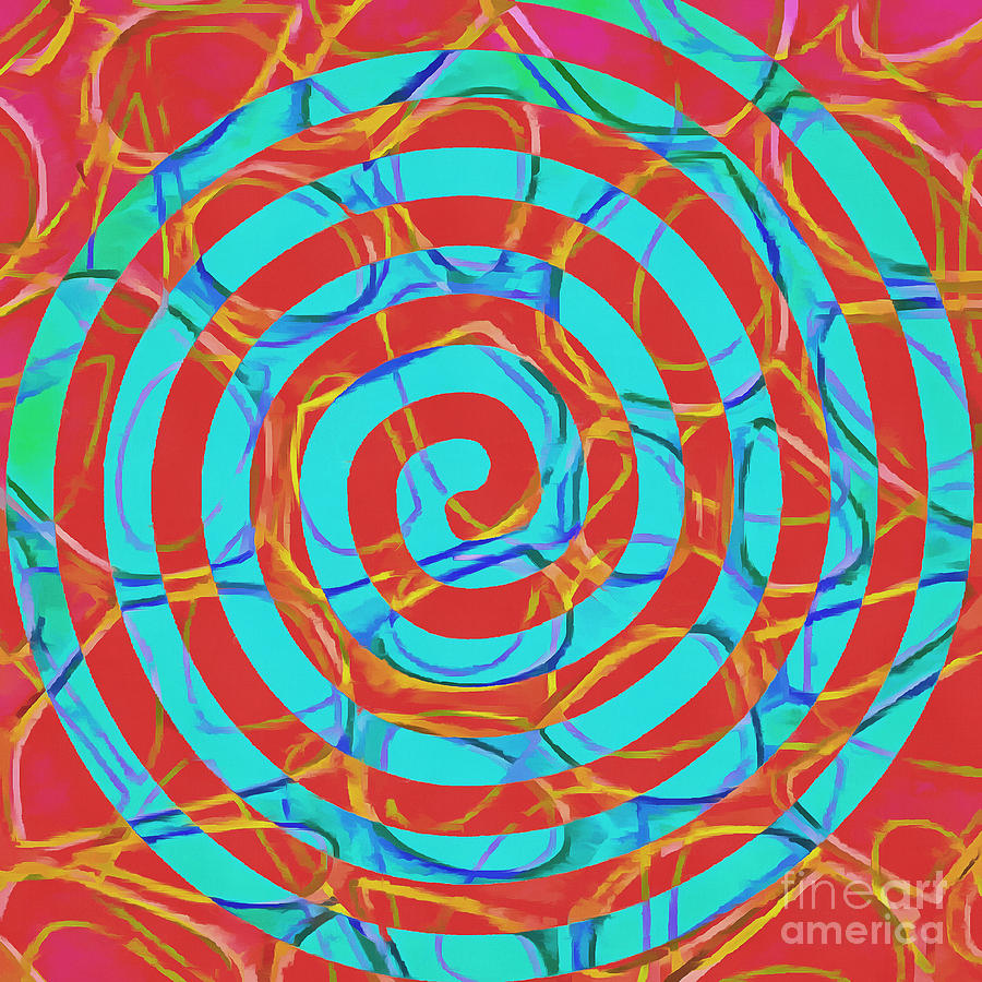 Abstract Painting - Spiral Abstract 1 by Edward Fielding