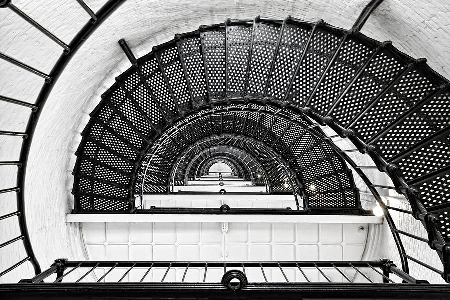 Black And White Photograph - Spiral Ascent by Janet Fikar