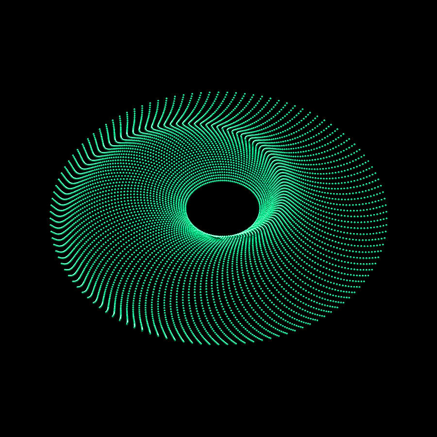 Spiral Bead Disc IIgb Digital Art by Robert Krawczyk