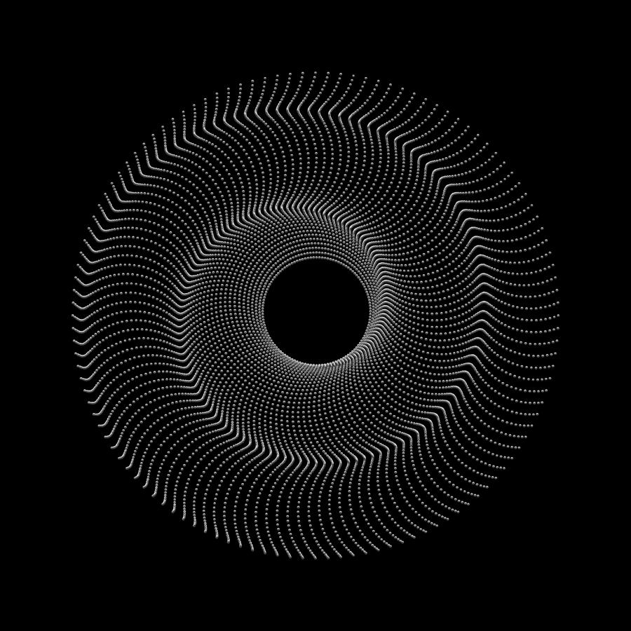 Spiral Bead Disc IIIk Digital Art by Robert Krawczyk