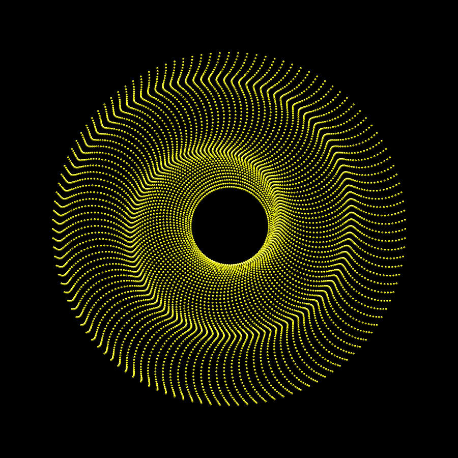 Spiral Bead Disc IIIy Digital Art by Robert Krawczyk