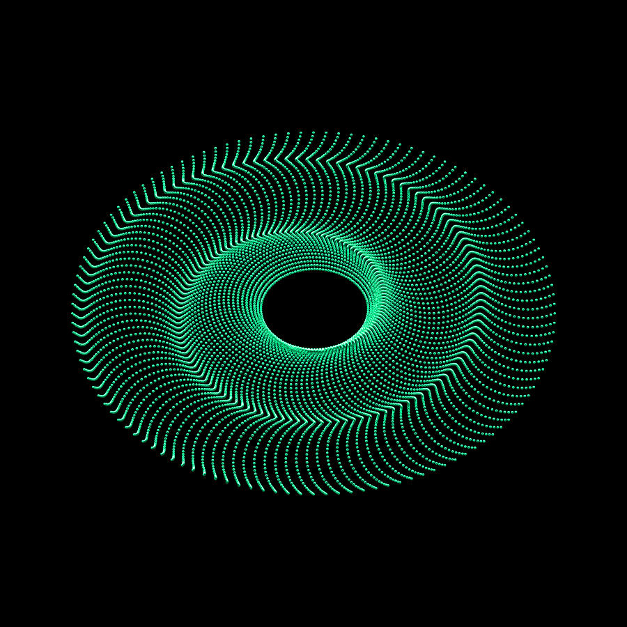 Spiral Bead Disc IVgb Digital Art by Robert Krawczyk