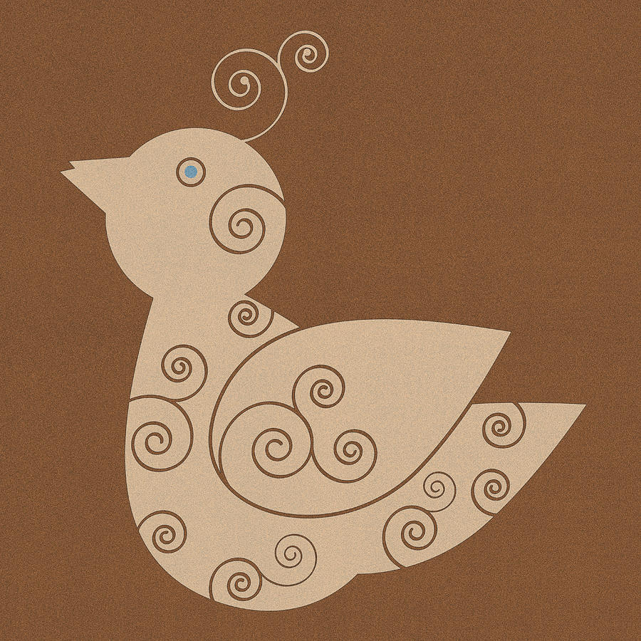 Spiral Bird Painting