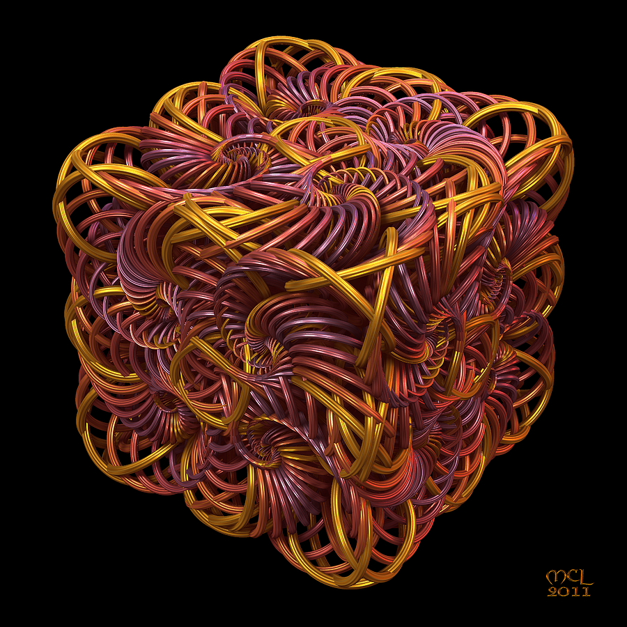 Abstract Digital Art - Spiral Box II by Manny Lorenzo