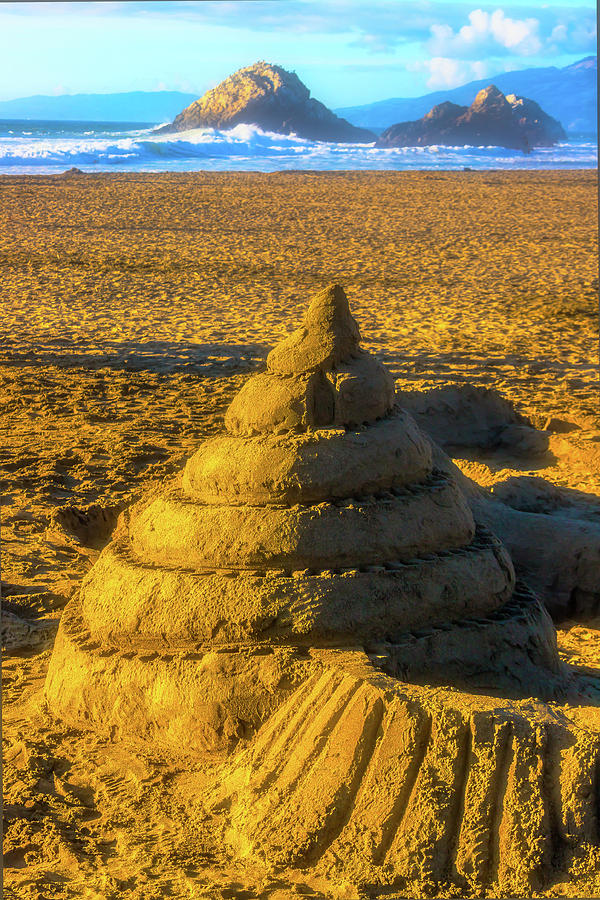 Spiral Sandcastle Photograph by Garry Gay