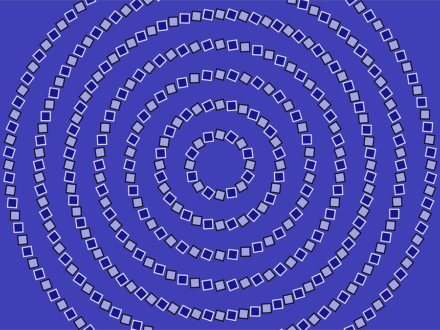 Abstract Digital Art - Spiral Circles by Michael Tompsett