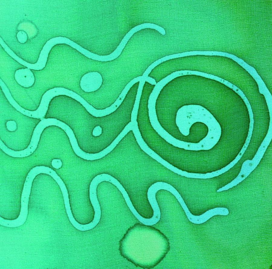 Spiral Doodle Painting by Barbara Pease